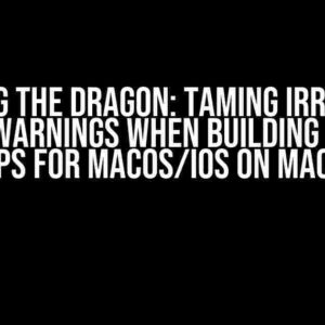 Slaying the Dragon: Taming Irritating Linker Warnings when Building Flutter Apps for macOS/iOS on macOS